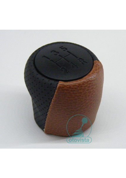 Fiat Punto ve Linea Deri Vites Topuzu (2006-2017) Taba-Siyah Model