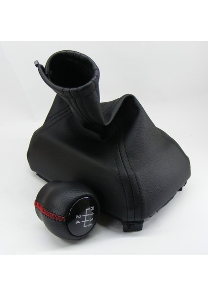 Opel Astra F-Corsa B-Combo B Deri Vites Topuzu ve Vites Körüğü Takım (Kırmızı Dikişli)