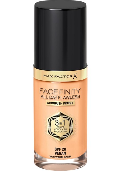 Fondöten - Facefinity All Day Flawless Foundation 70 Warm Sand