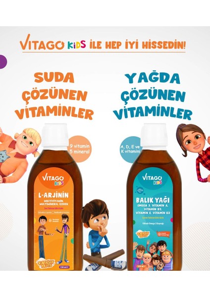 Kids 2'li Balık Yağı + Multivitamin Şurup fiyatları