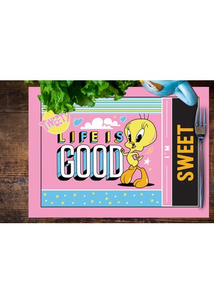 Home Tweety Teams Kumaş Amerikan Servis 4'lü Set 35 x 50 cm