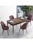 Concept Han Serisi 70X114, Açılabilir Mdf Mutfak Masa Takımı, Barok Ahşap Desen Masa ve 4 Sandalye 1