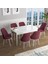 Concept Han Serisi 70X114, Açılabilir Mdf Mutfak Masa Takımı, Beyaz Masa ve 6 Sandalye 1