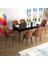 Concept Han Serisi 70X114, Açılabilir Mdf Mutfak Masa Takımı, Siyah Mermer Desen Masa ve 6 Sandalye 1