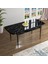 Concept Han Serisi 70X114, Açılabilir Mdf Mutfak Masa Takımı, Siyah Mermer Desen Masa ve 6 Sandalye 2