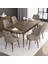 Concept Noa Serisi, 80X132 Açılabilir Mdf Masa, Barok Ahşap Desenli Mutfak Masa Takımı, 6 Sandalye 2