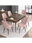 Concept Noa Serisi, 80X132 Açılabilir Mdf Masa, Barok Ahşap Desenli Mutfak Masa Takımı, 6 Sandalye 1