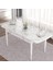 Concept Noa Serisi, 80X132 Açılabilir Mdf Masa, Beyaz Mermer Desen Mutfak Masa Takımı, 4 Sandalye 3