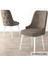 Concept Noa Serisi, 80X132 Açılabilir Mdf Masa, Beyaz Mermer Desen Mutfak Masa Takımı, 4 Sandalye 4