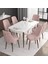 Concept Noa Serisi, 80X132 Açılabilir Mdf Masa, Beyaz Masa Ceviz Ayak Masa Takımı, 6 Sandalye 1