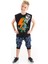 Şimşek Dino Erkek Çocuk T-shirt Kapri Şort Takım 1