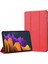 Samsung Galaxy Tab S8 Plus X800 Kılıf Slim Translucent Back Smart Cover Kırmızı 1