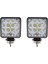 Kgn Off Road Kare Sis Farı Sis Lambası 16 LED Beyaz 2'li Paket Su Geçirmez 1