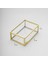 Konsept Hediyelik Cam Kapaklı Yüzük Takı Aksesuar Kutusu Ham Pirinç Gold Brass 15CM x 10CM x 6cm 2