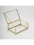Konsept Hediyelik Cam Kapaklı Yüzük Takı Aksesuar Kutusu Ham Pirinç Gold Brass 15CM x 10CM x 6cm 4