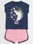Uzayda Unicorn Kız T-Shirt Şort Takım 3