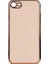 Apple iPhone Se 2022 Kılıf Bark Parlak Silikon Renkli Kenarları Rose Bronz 1