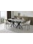 Royal Masa High Gloss Siyah Mutfak Masa 4 Sandalye Seti 90*160 1