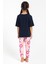 2800 Big Thanks Lacivert Kız Çocuk Pijama Takımı 5
