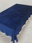 Pera Lüx Dantelli Kadife Kumaş Sax Masa Örtüsü Dikdörtgen 160x220 cm - 1008 1