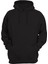 %100 Pamuk, 3 Ipl. Şardonlu, Içi Tamamen Polar, Çok Kalın (600 Gr) Siyah Kapüşonlu Sweatshirt 2