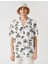 Erkek Palmiye Desenli Kısa Kollu Gömlek 3