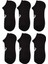 Siyah Ankle Çorap 6 Çift Yastıklı Tabana Sahip Destekleyici Yapı 2