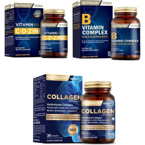 B Vitamin Complex 60 Tablet+Tip 1 Ve Tip 3 Hidrolize Içeren Fiyatı