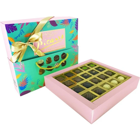 Vanelli Picasso Çiçekli Hediyelik Kutu Çikolata 245GR