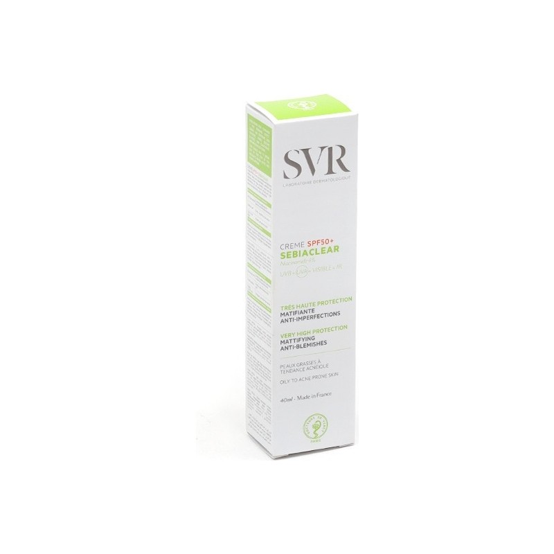 SVR Sebiaclear SPF 50+ Güneş Kremi Yağlı Ciltler İçin 40 ml Yüz Uygulaması