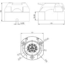 Allestock Römork Soketi - 13 Pin