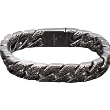 TONSTYLE TS001649 Güçlü Retro Paslanmaz Çelik Erkek Bileklik 21 cm