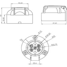 Allestock Römork Soketi - Metal - 5 Pin