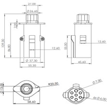 Allestock Römork Fişi - S Tip (Vidalı) Metal - 7 Pin