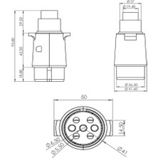 Allestock Römork Fişi - Metal - 7 Pin