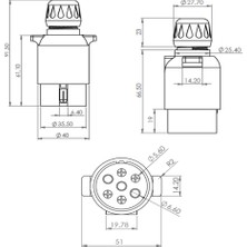 Allestock Römork Fişi - Kolay Kilit - 7 Pin