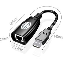 Aogo USB RJ45 Extender Rj 45 USB Ek Uzatıcı CAT5E 6 Kablosu Ekleme Extensıon Extender RJ45 USB Uzatma