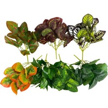 Nettenevime 7li Set Yapay Çiçek Yeşillik Dik Duvar Uygulama Çiçeği 5dal 30*20CM