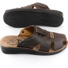 Gezer Yazlık Erkek Çıtçıtlı Ayarlanabilir  Terlik-Sandalet