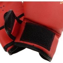 1 Pair Yaş 6-12KIDS 8 Oz Boks Eldiveni Gençlik Uygulama Eğitimi Kickboks Kırmızısı