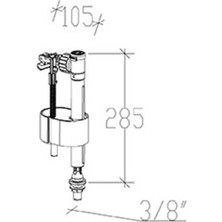 Köksallar Tema Siamp Basmalı Iç Takım Flatörü Compact Sessiz 3/8 Alttan