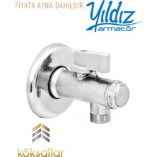 Yıldız Armatür Filtreli Ara Musluk %100 Pirinç 1710