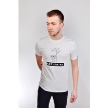 Koala Baskılı Unisex T-Shirt Beyaz