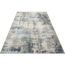 Eko Halı Lagos Lgs 09 Cream Blue Yıkanabilir Makine Halısı