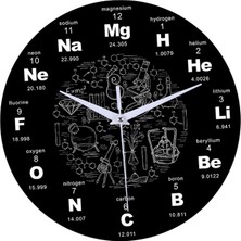 CHASOE Modern Yuvarlak Matematik Duvar Saati Çocuklar Için 12IN Kuvars Saatler Ev Ofis Okul Kimyası (Yurt Dışından)