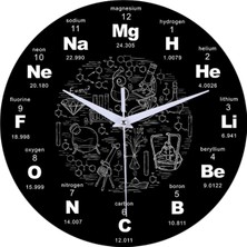 CHASOE Modern Yuvarlak Matematik Duvar Saati Çocuklar Için 12IN Kuvars Saatler Ev Ofis Okul Kimyası (Yurt Dışından)