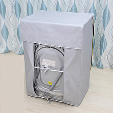 CHASOE Kalın Çamaşır Makinesi Kapağı Su Geçirmez Güneş Kremi Koruyucu Gümüş Zip L Gümüş Zip On - L (Yurt Dışından)
