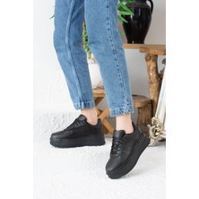 Imershoes Günlük Kadın Sneaker Bağcıklı Hafif Kalın Yüksek Tabanlı Yürüyüş Nefes Alan Spor Ayakkabı 451