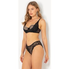 Miorre Push-Up Dolgulu Dantel Askılı Sütyen Takım