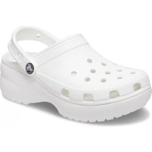 Crocs Kadın Classic Platform Clog Beyaz Terlik Hafif ve Konforlu Tasarım 206750